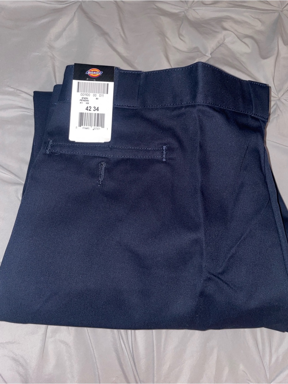 Dickies Men's Dark Navy Flat Front Work pants